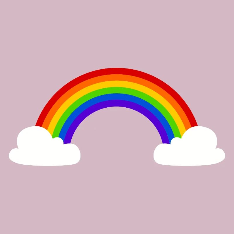 Rainbow with clouds