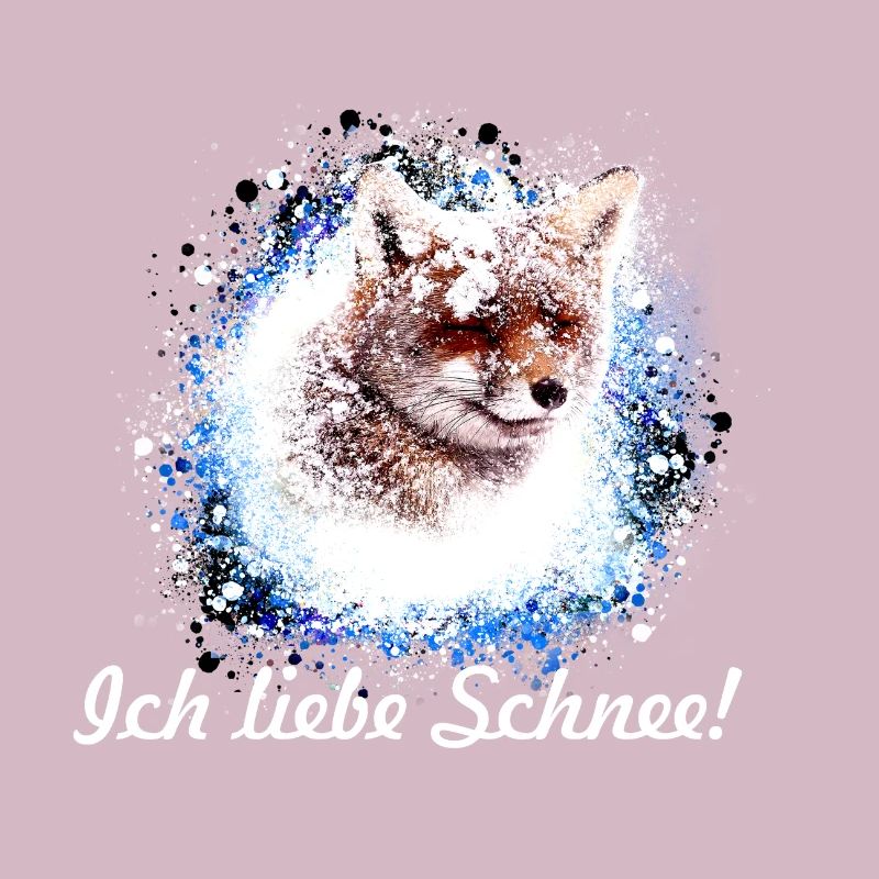 fuchs ,Graffiti, Malerei,fuchs,ich liebe schnee