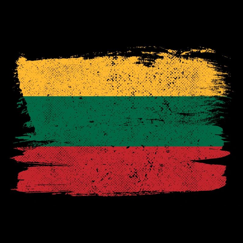 Drapeau de la Lituanie Drapeau de la paix Vintage