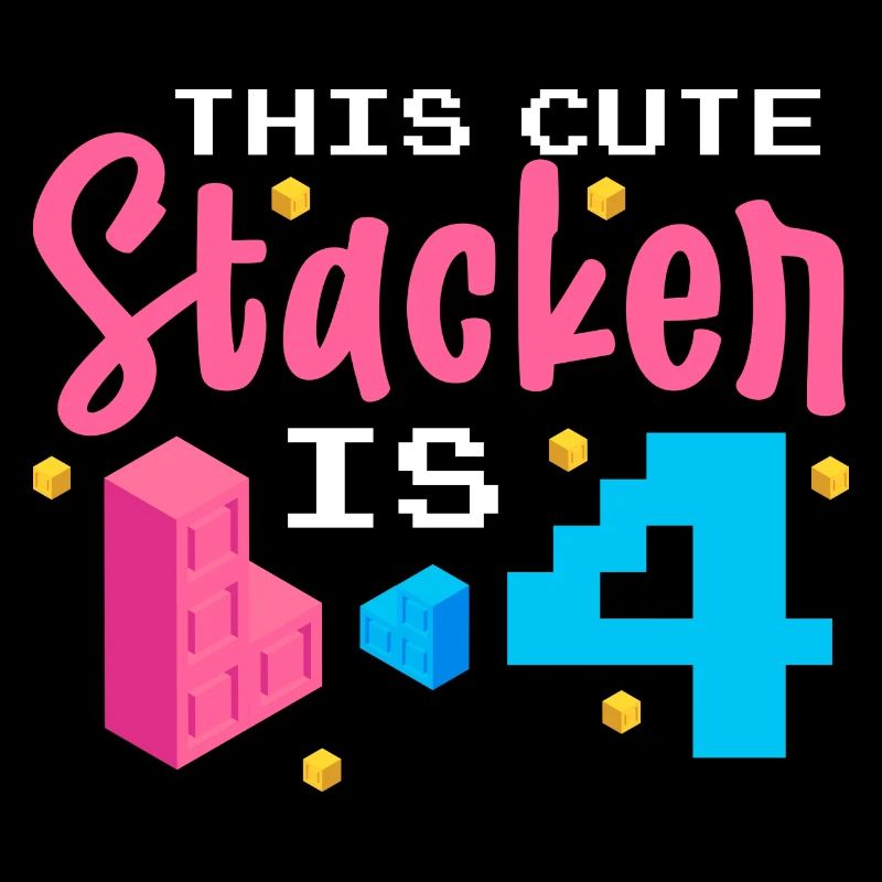 Block-stacking Game Funny Birthday Party Block