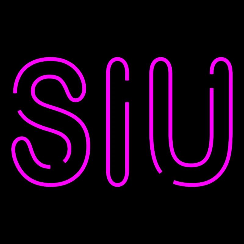 Jugendwort - Siu - dünne Neonschrift in pink