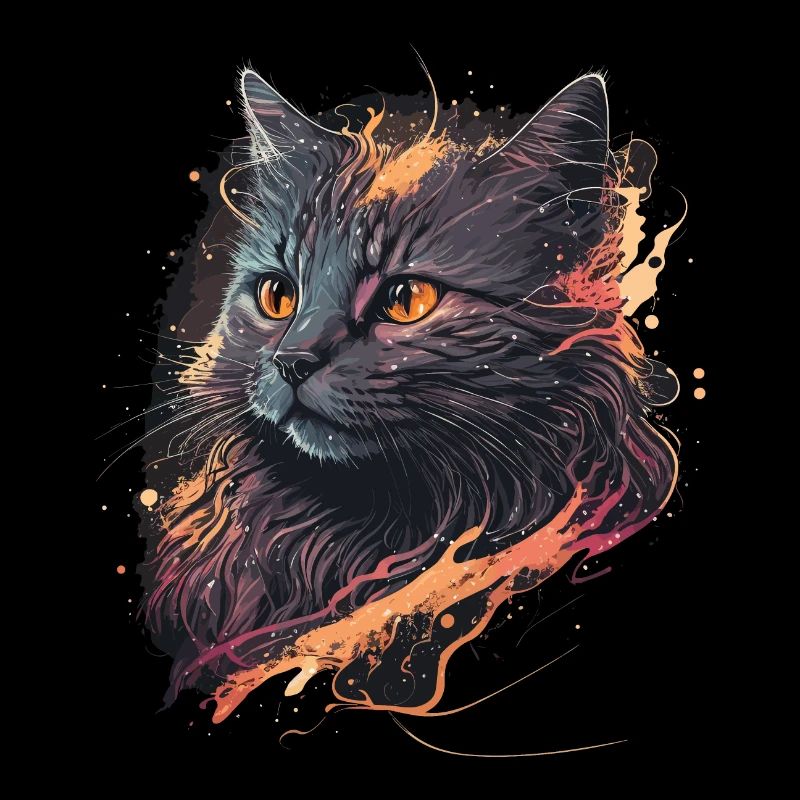 Illustration de chat vintage