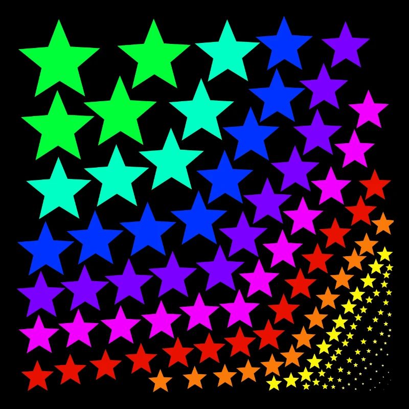 Bunte Sterne Regenbogen Geschenkidee