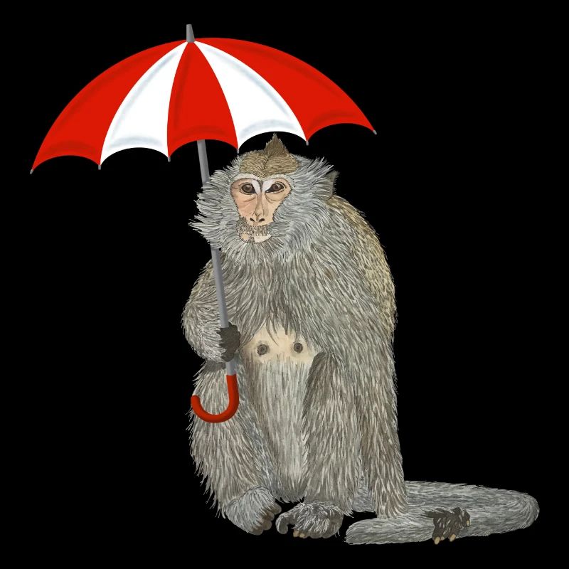 Affe Regenschirm