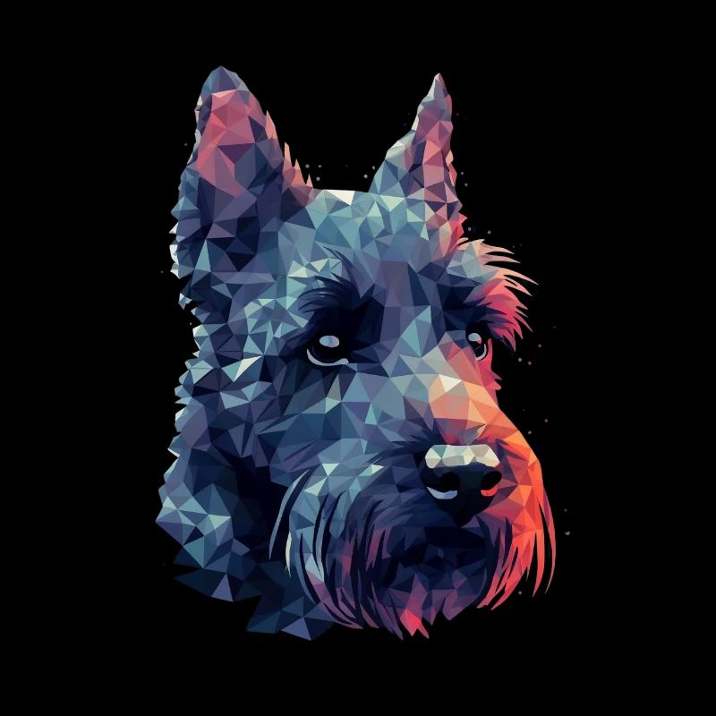 Colorful Scottish-terrier art design