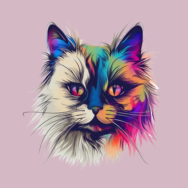 Chat Birman coloré