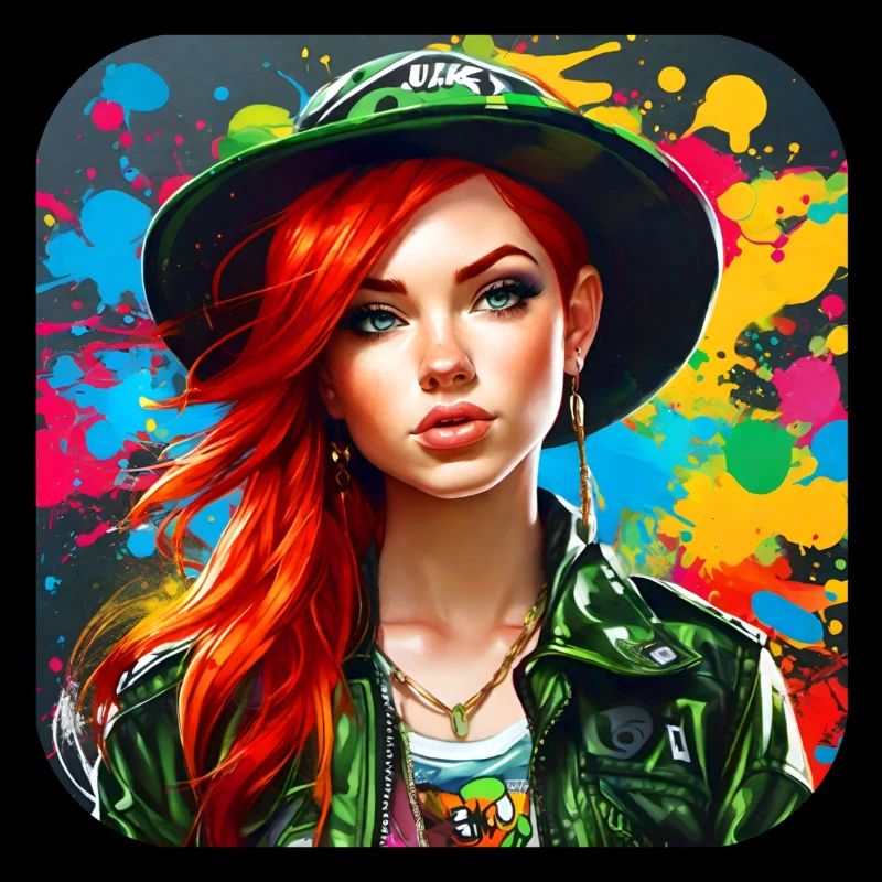 Cooles irisches rothaariges Mädchen