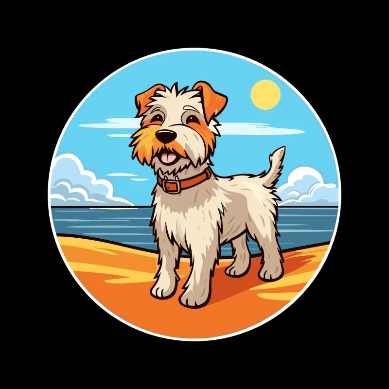 Sporting Lucas Terrier Hunderasse Cartoon Kawaii