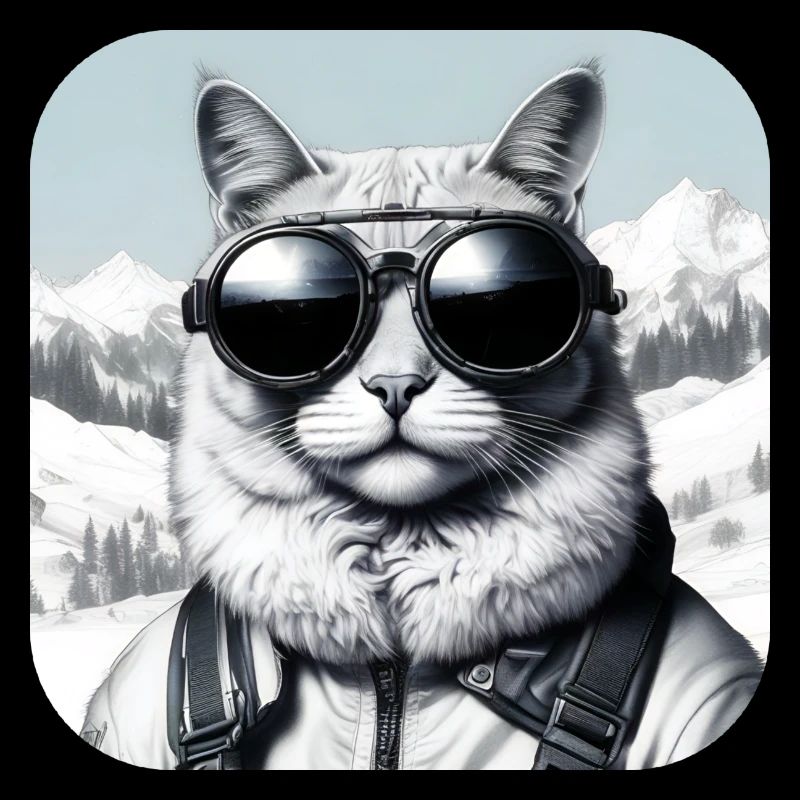 Coole Katze mit Sonnenbrille