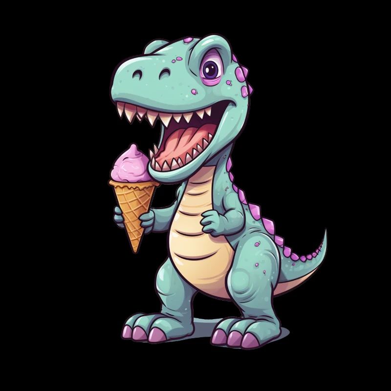 Dino isst Eis