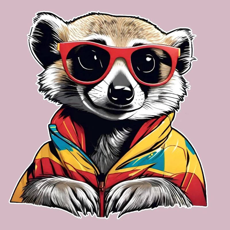 Freches Erdmännchen mit Sonnenbrille