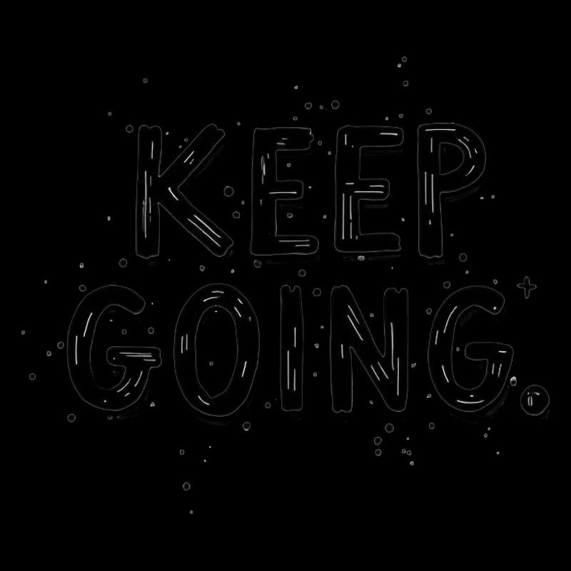 „Keep Going“ T-Shirt – Minimalistisches Design