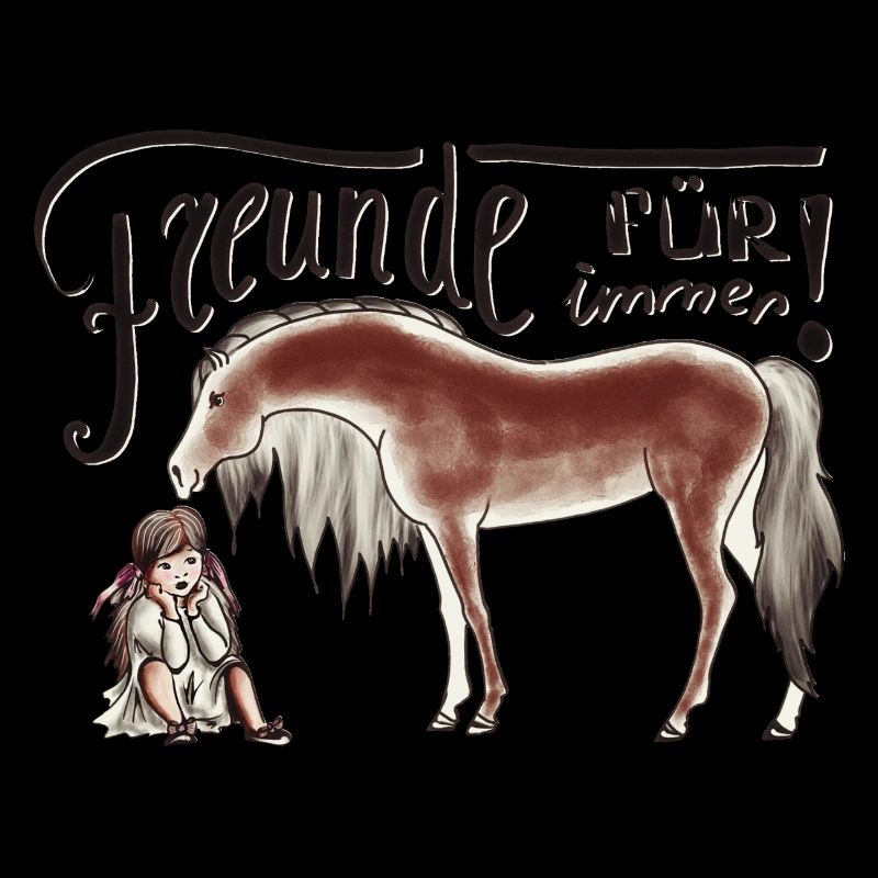 Kind und Haflinger Pferdchen