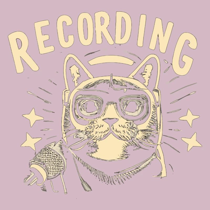 Podcast Host Podcaster Katze Audiobeitrag Geschenk