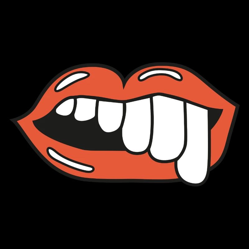 teeth lips ugly illustration