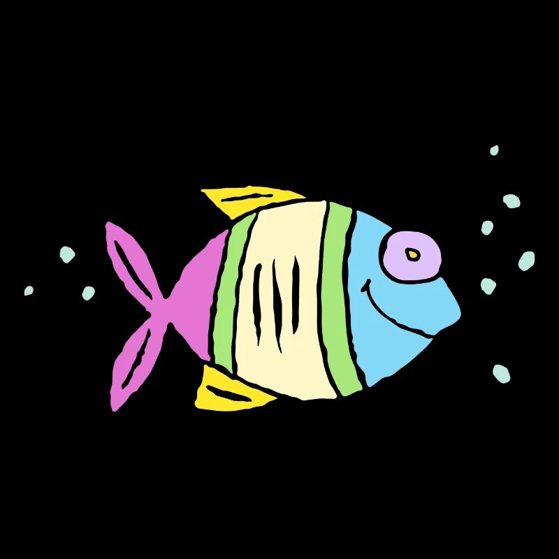 Poisson Cichlide Eau Mer Graffiti Dessin