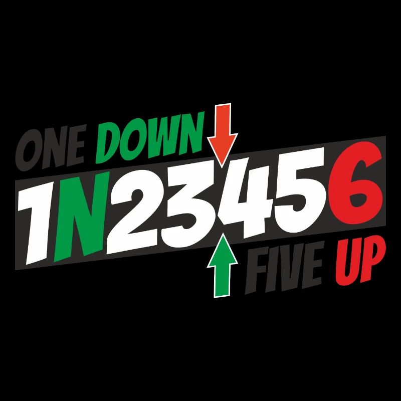 One down - five up - motorcycle pattern