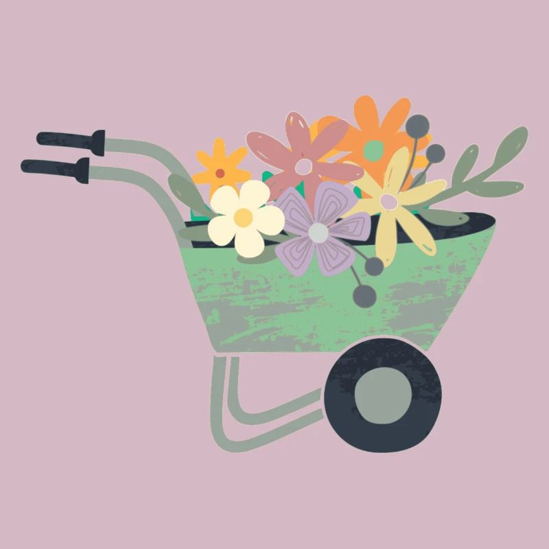 Chariot à fleurs