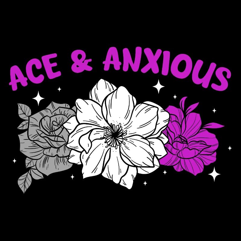 ace and anxious flowers Design for a asexual