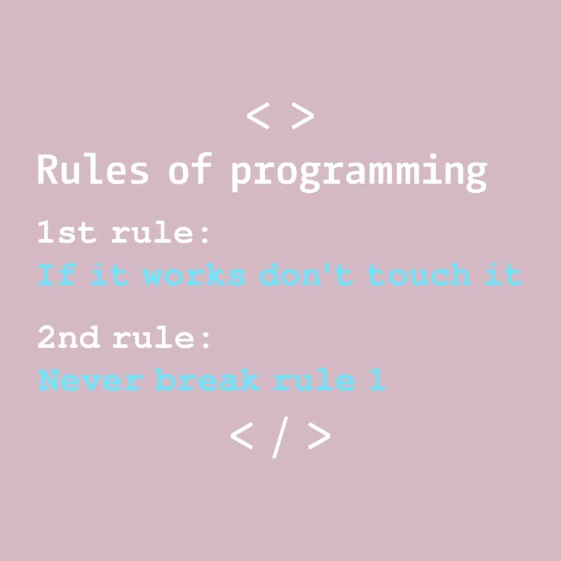 Règles de programmation
