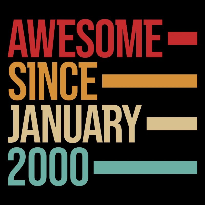 Geburstag Awesome Since January 2000