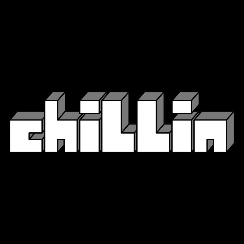 Nur ein einfaches geometrisches einfaches Chillin-Graffiti