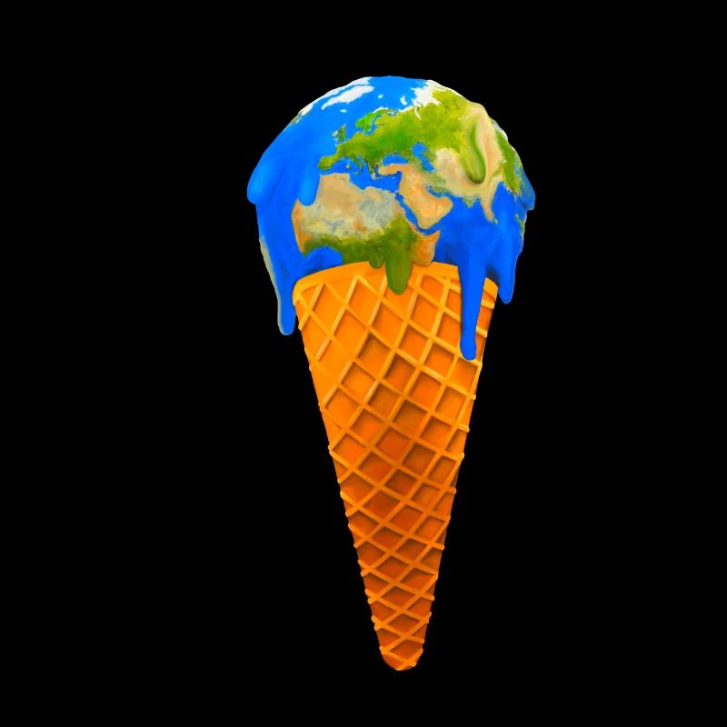 Global Warming Earth Ice cream