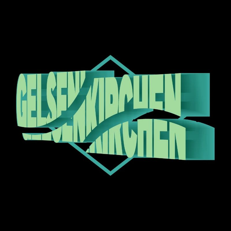 Gelsenkirchen Germany City 3D Font Skyline