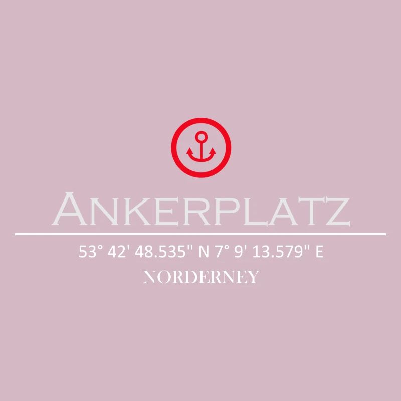 Ankerplatz Norderney roter Anker