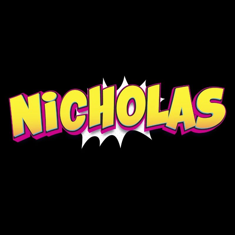 Nicholas Custom Name Comic Book Style Pop Art,