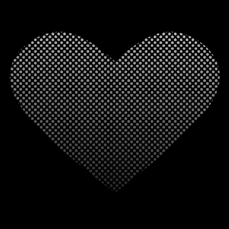 Liebe - Heart Bubble Grey Gradient