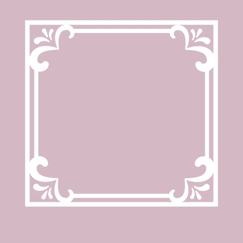 Square frame with ornament decoration