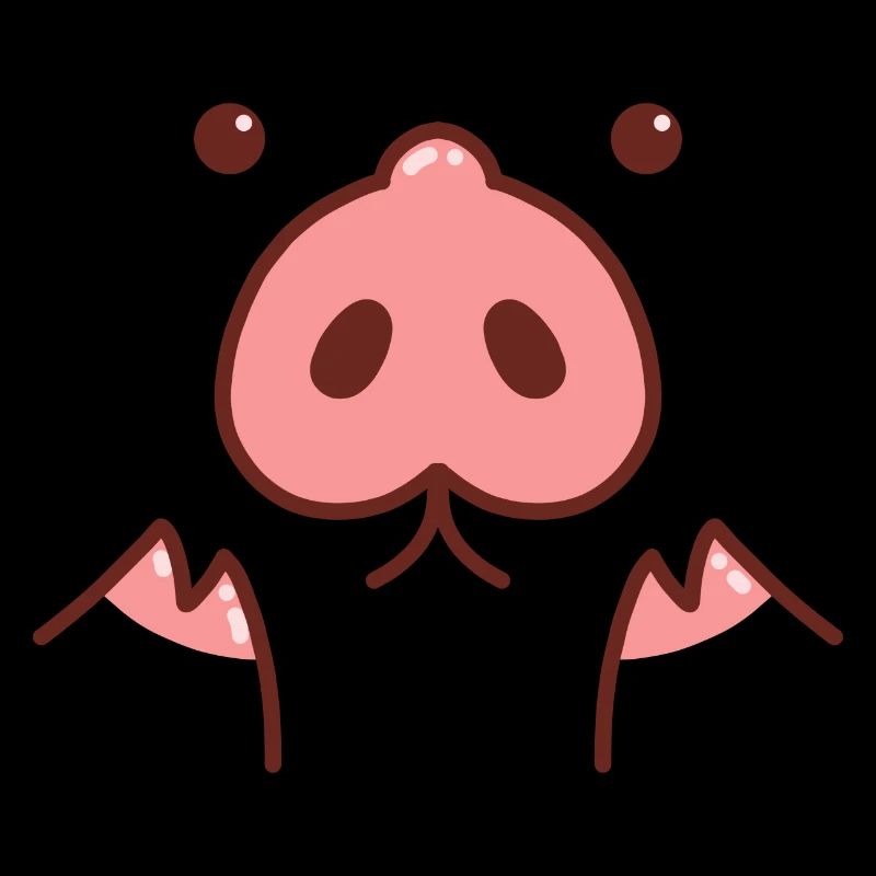 Pig Face Cute Piglet With Pork Nose