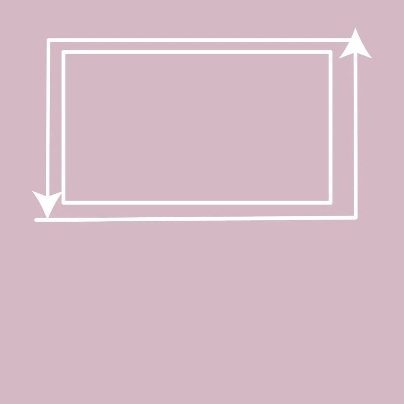 White Arrow Frame Rectangular