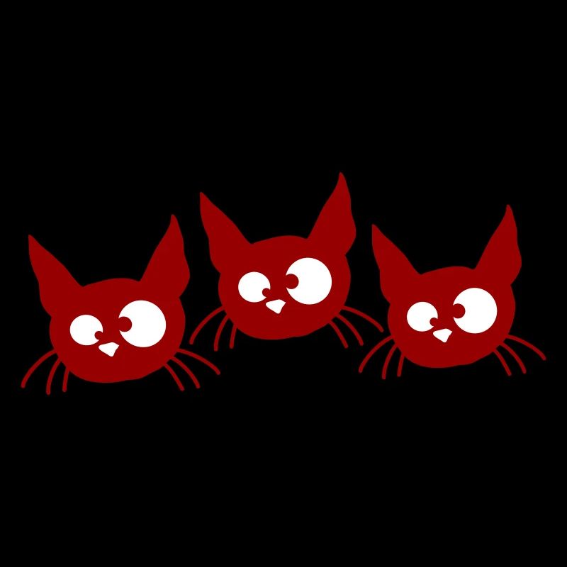 Three Cats Squint Funny 3 Crazy Grimaces