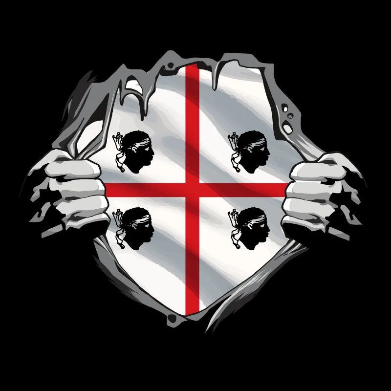 Drapeau de la Sardaigne Super-héros Drapeau de la Sardaigne