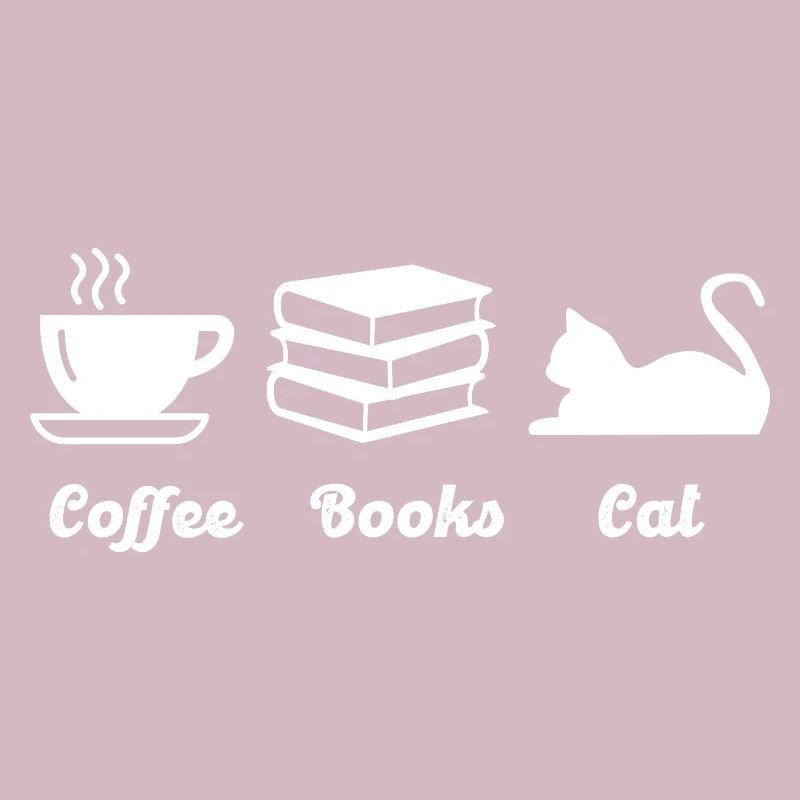 Coffee books cat