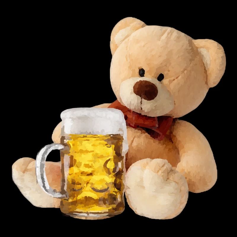 Bär mit Bier Biershirt Biertrinker