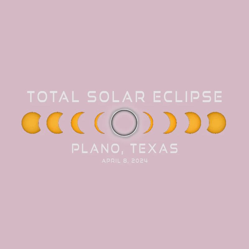 Plano Texas Solar Eclipse 2024 April 8 Souvenir