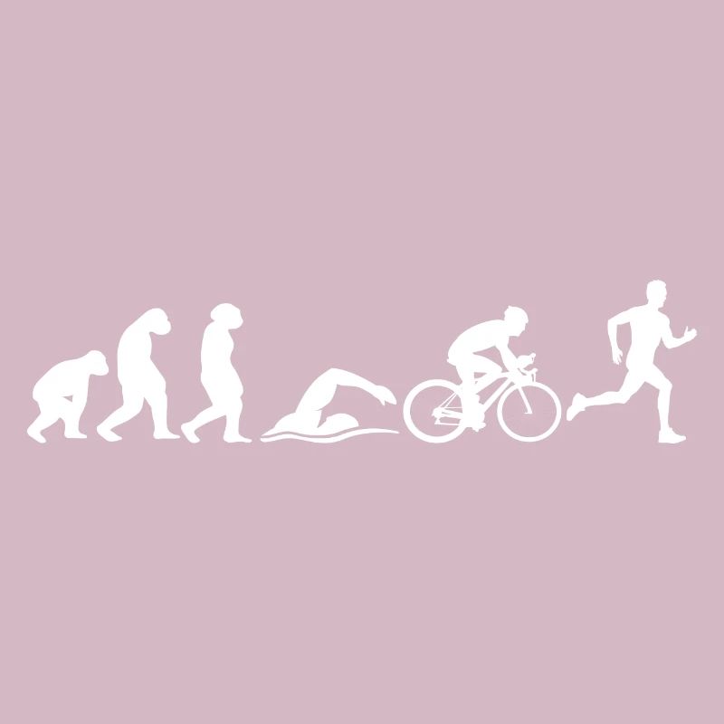 Evolution monkey to man triathlon swimming race
