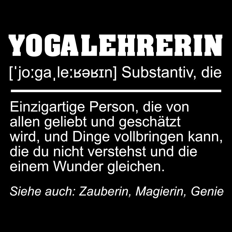 Yogalehrerin Definition lustig