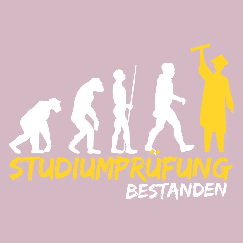 Studium Prüfung bestanden Evolution Student witzig