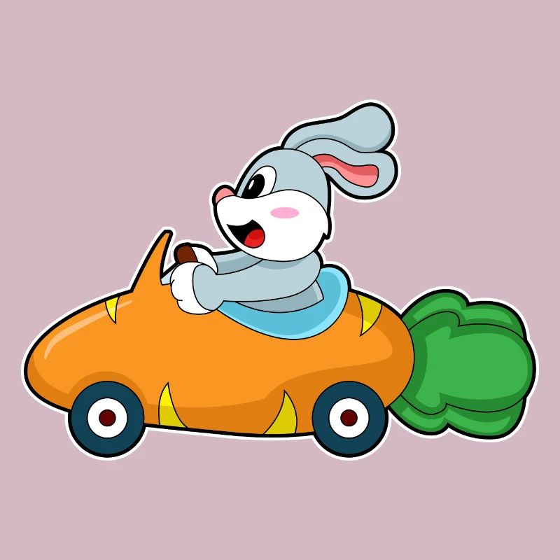 Rabbit Carrot Car