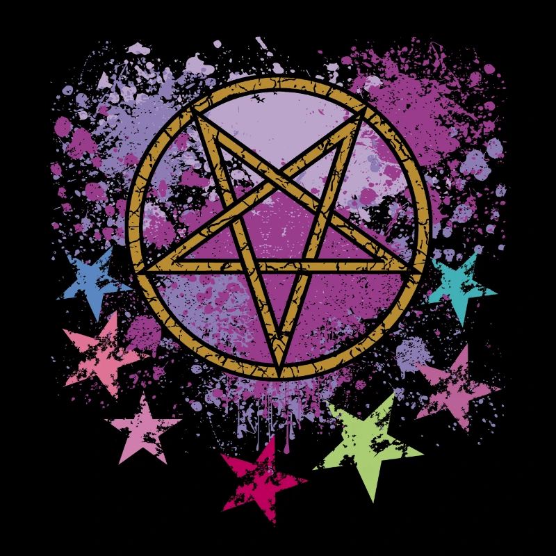 Pentagramme avec étoiles