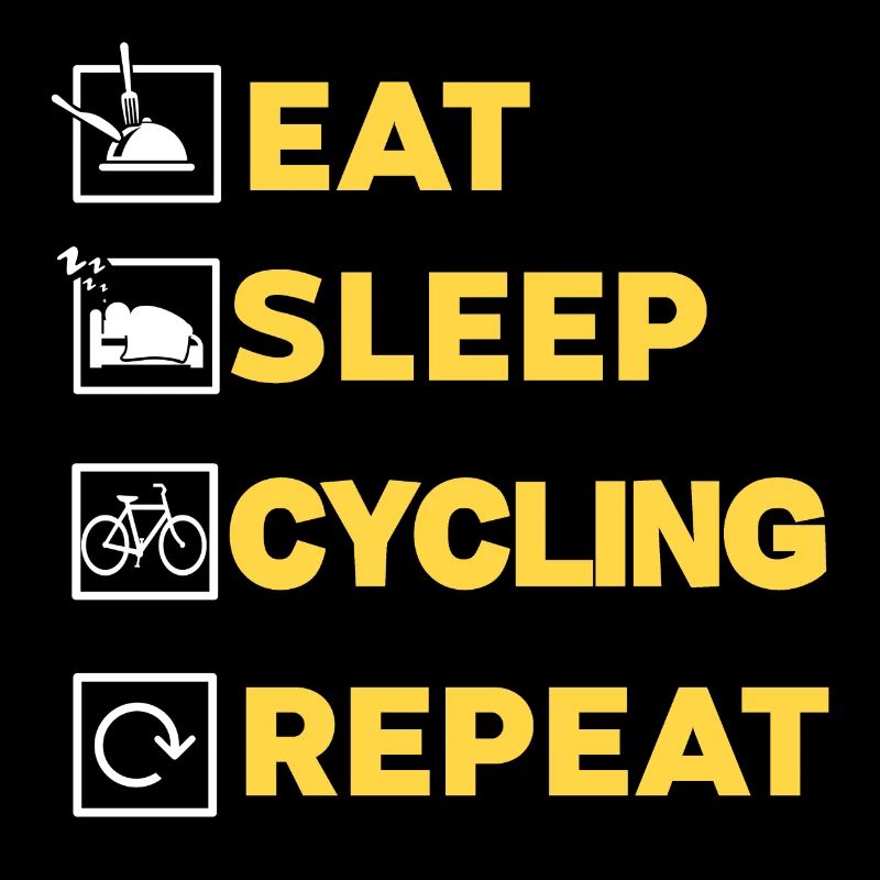 Manger dormir Cyclisme Répéter des conceptions de cyclisme amusantes