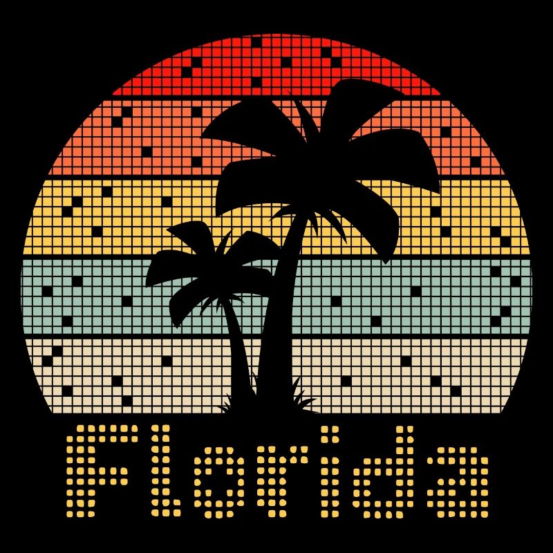 8bit Retro Florida Urlaub