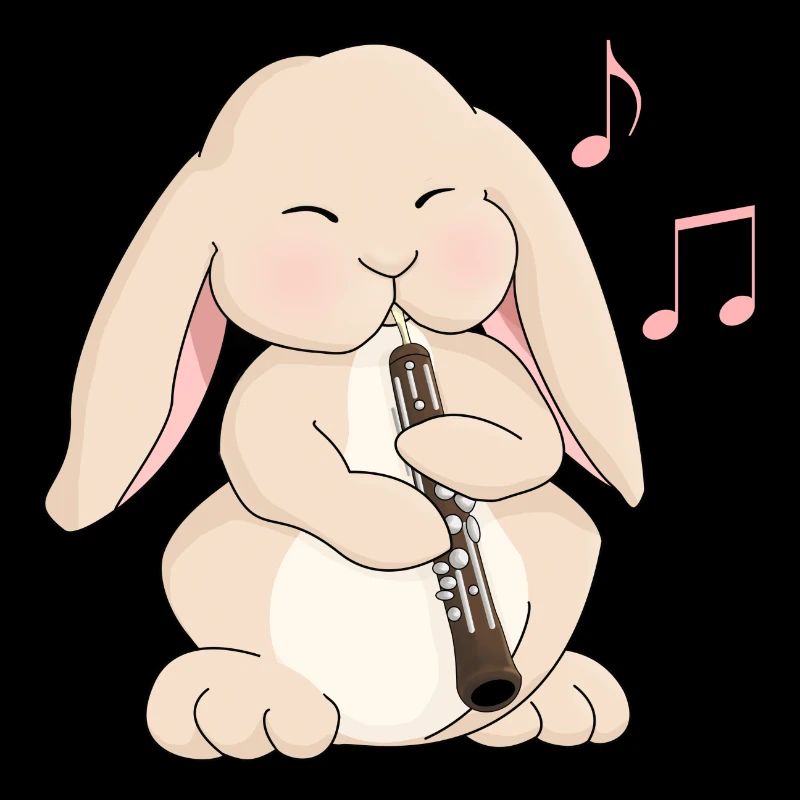 Cute Kawaii Oboe Rabbit