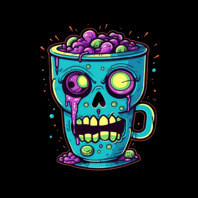 Halloween coffee mug - creepy coffee mug