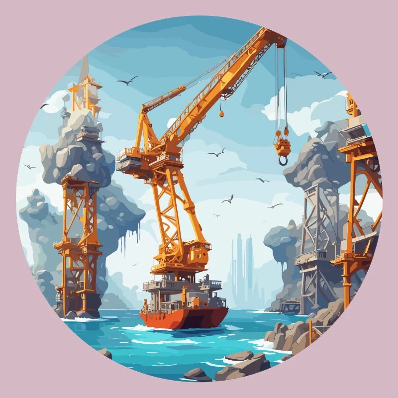 Kran / Baustelle / Seilwinde / Kransystem