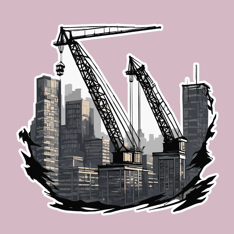 Crane / construction site / winch / crane system